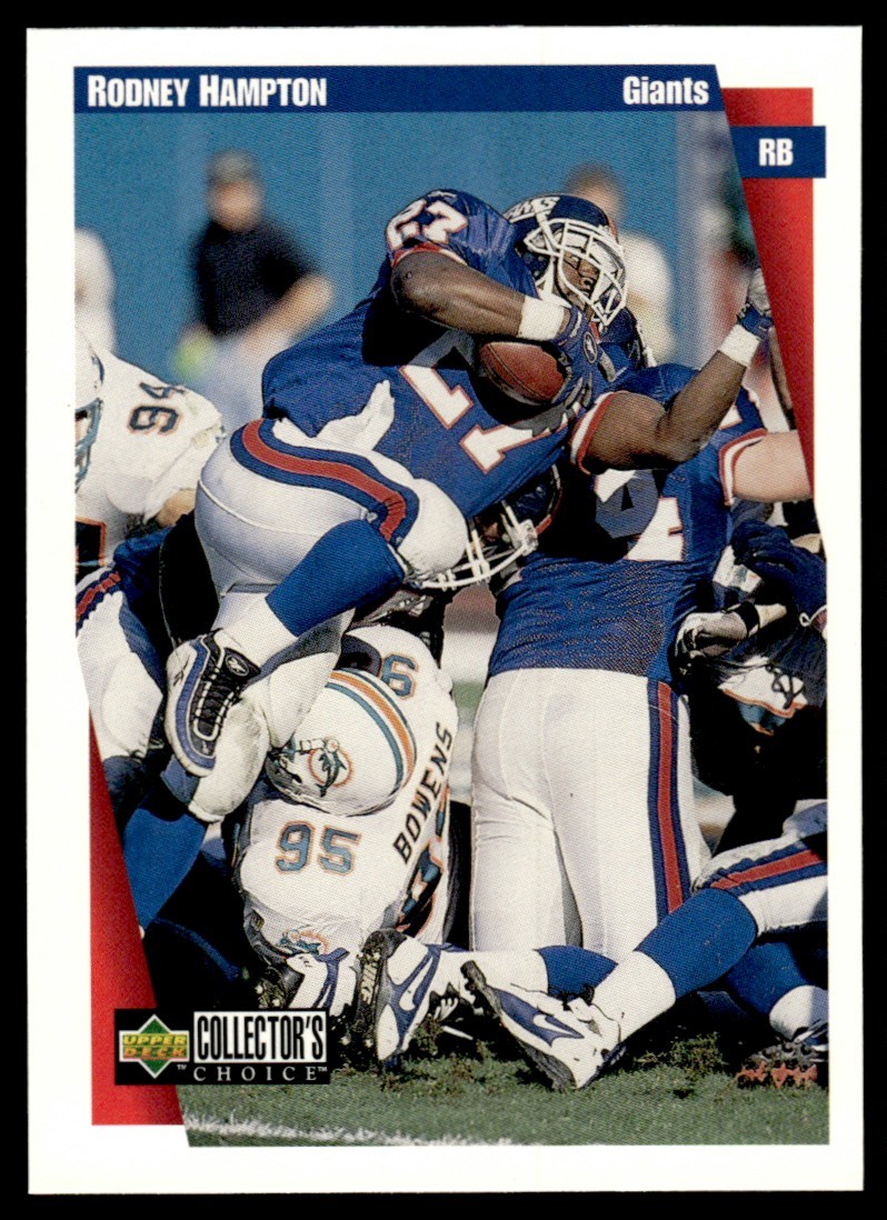 1997 Collector’s Choice Rodney Hampton New York Giants #187 15821