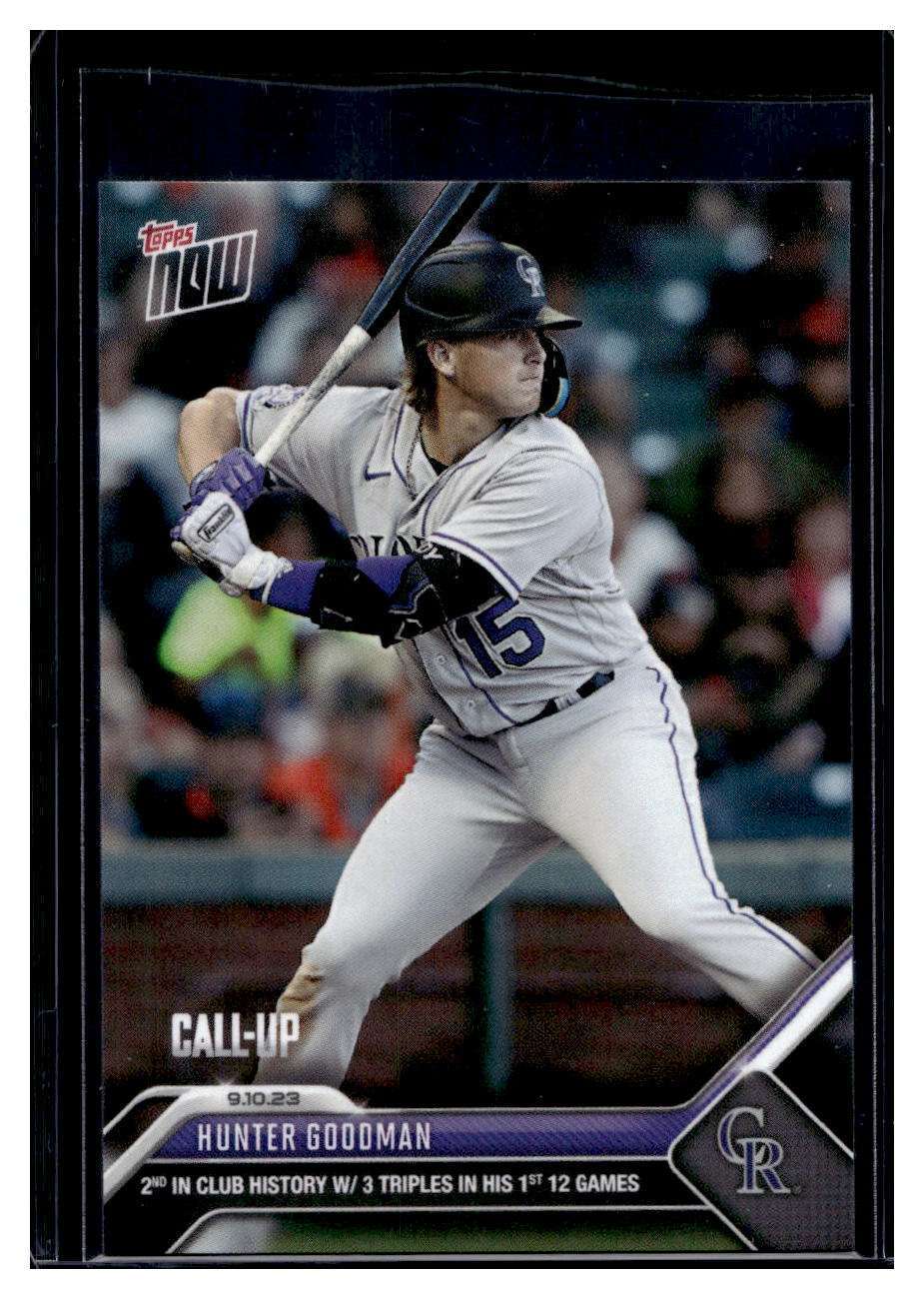 2023 Topps Now #847 Hunter Goodman Base Card (Qty) Call-Up