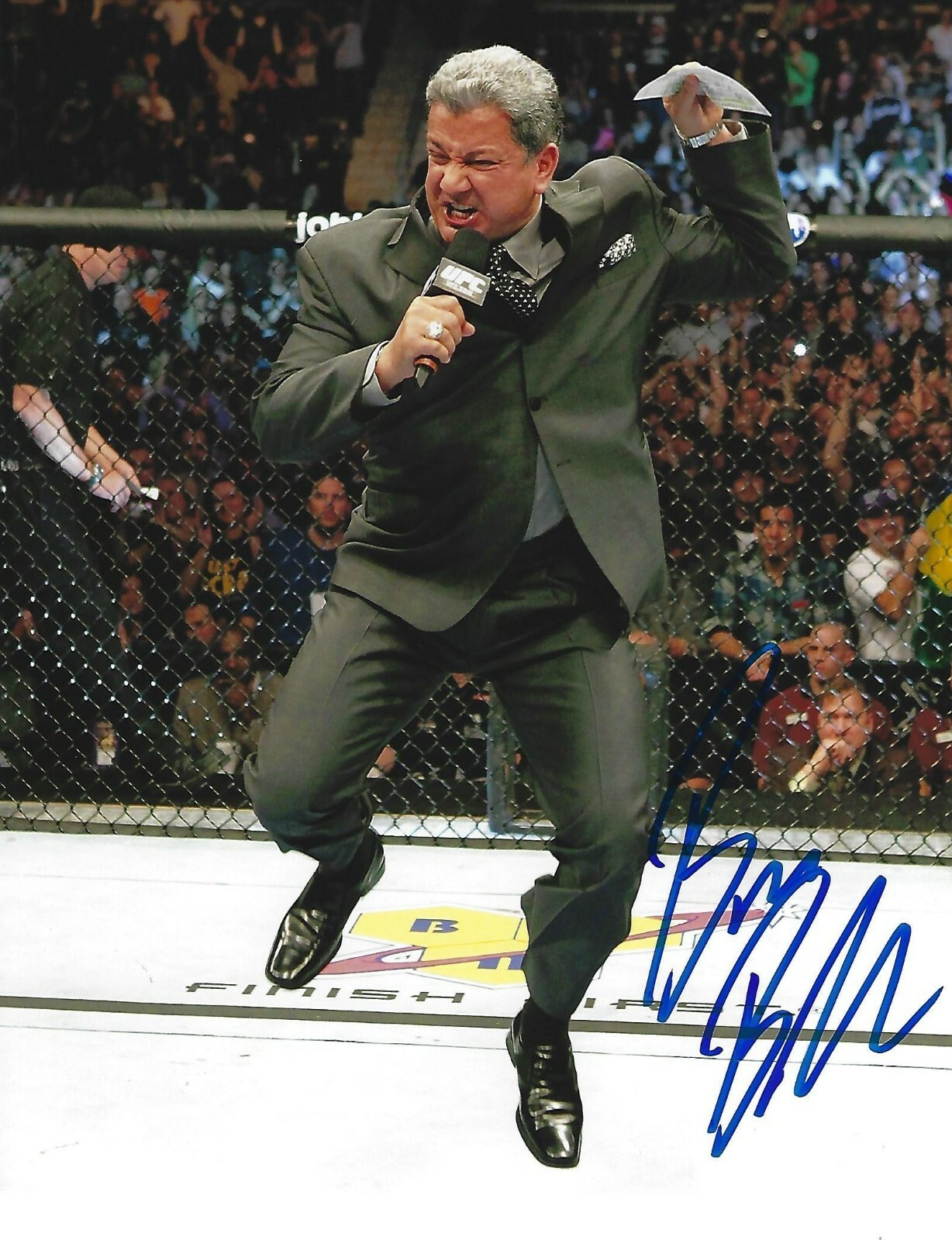 Bruce Buffer Signed 8×10 Photo UFC Octagon Announcer Picture Autograph 360 Time
