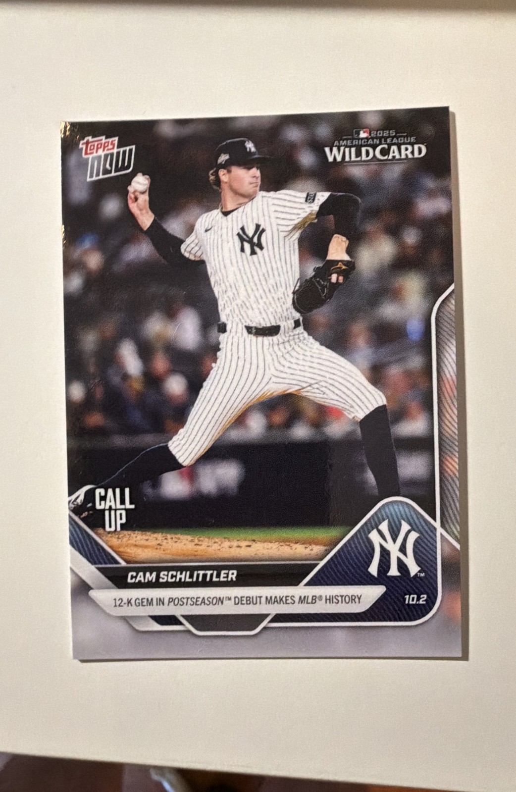 2025 Topps Now – Call-Up Cam Schlittler #817 /18809 (RC)