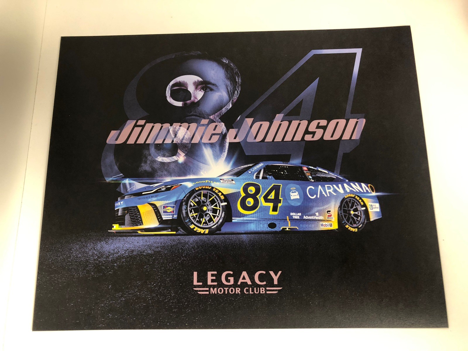 Nascar Driver #84 Jimmie Johnson Carvana 2026 Postcard