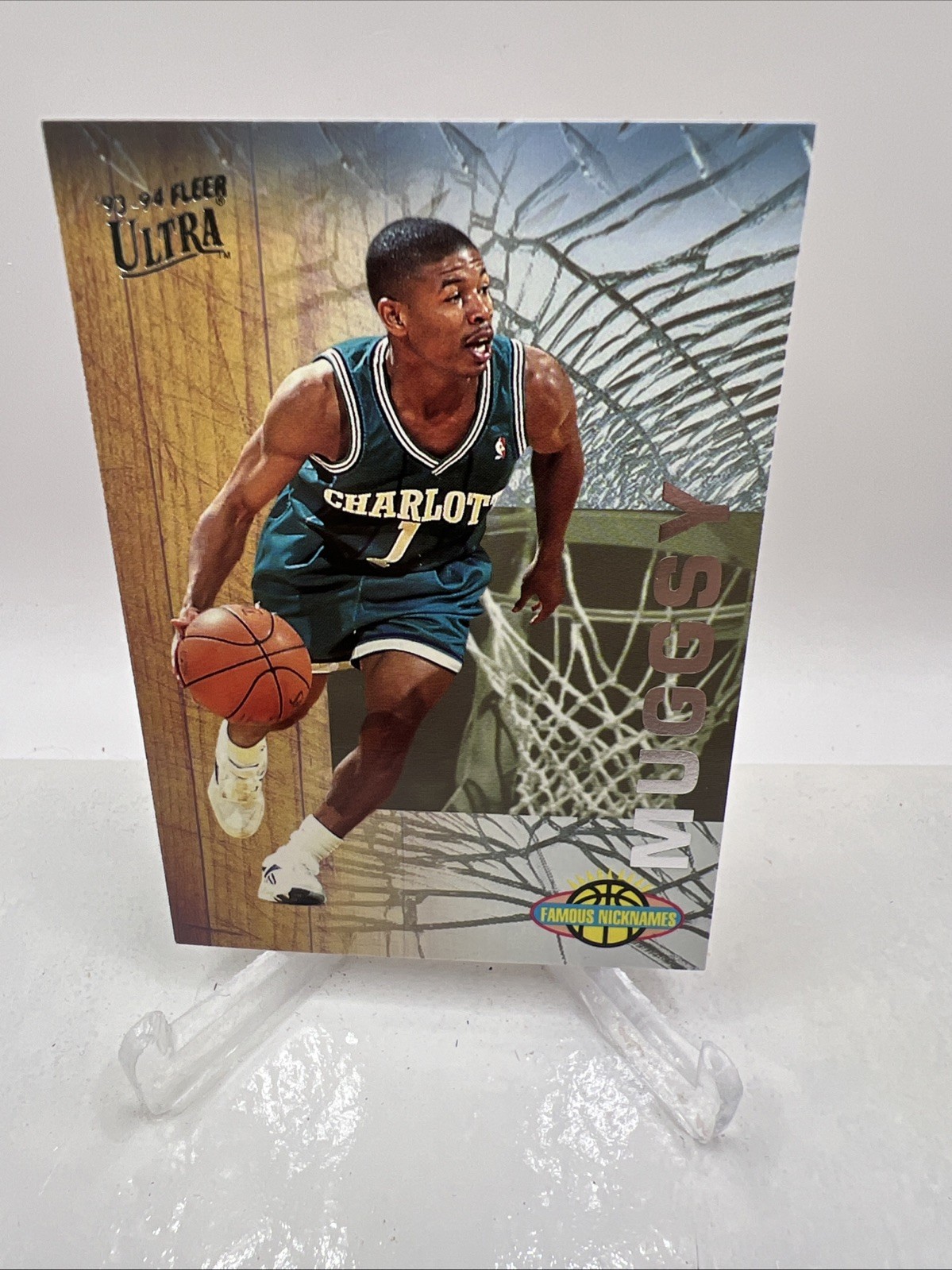 Fleer Ultra 1993-94 Muggsy Bogues Famous Nicknames Insert #2 Charlotte Hornets