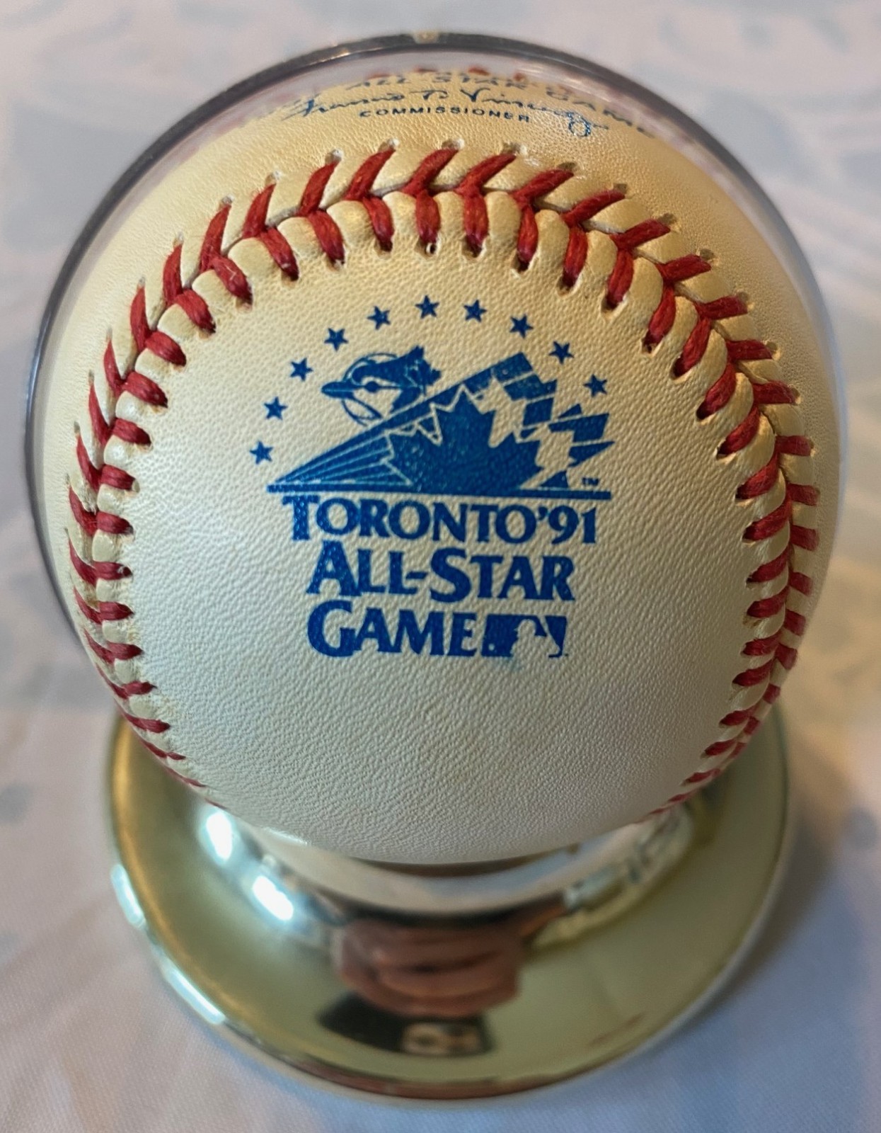 Nolan Ryan Signed Baseball Texas Rangers on 1991 All Star Game Toronto Ball