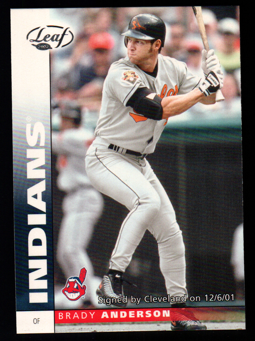 2002 Leaf Baseball #9 – Brady Anderson – Cleveland Indians 02-271