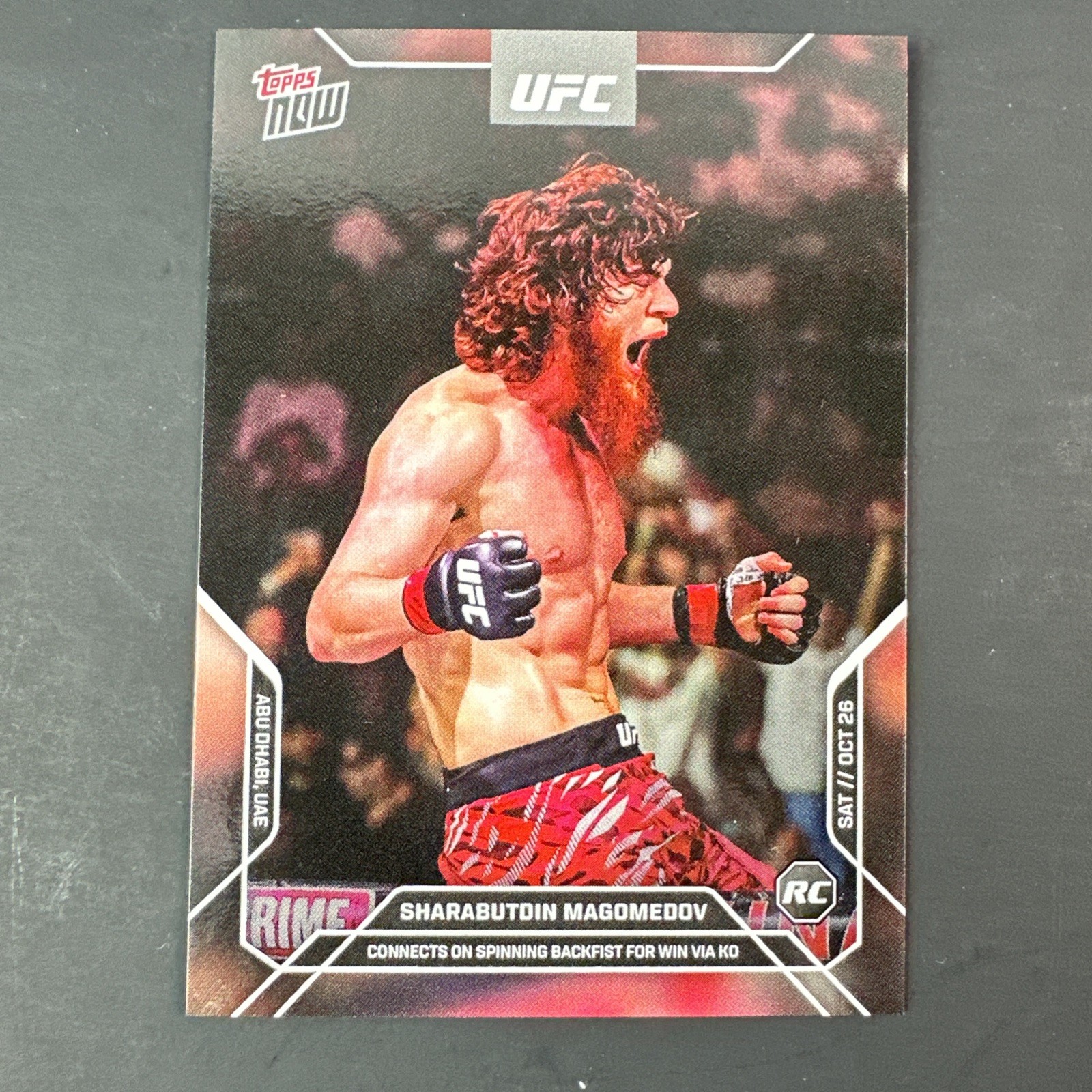 2024 UFC Topps Now Sharabutdin Magomedov RC Rookie #29 BASE Card