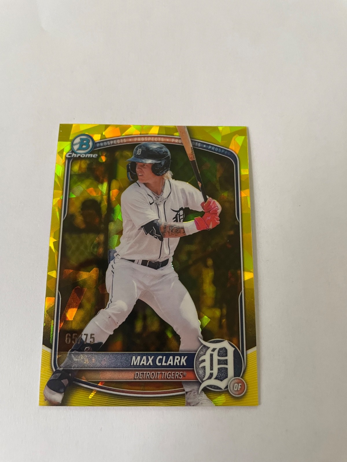 2025 Bowman Draft #BDC-48 Max Clark Sapphire Yellow /75