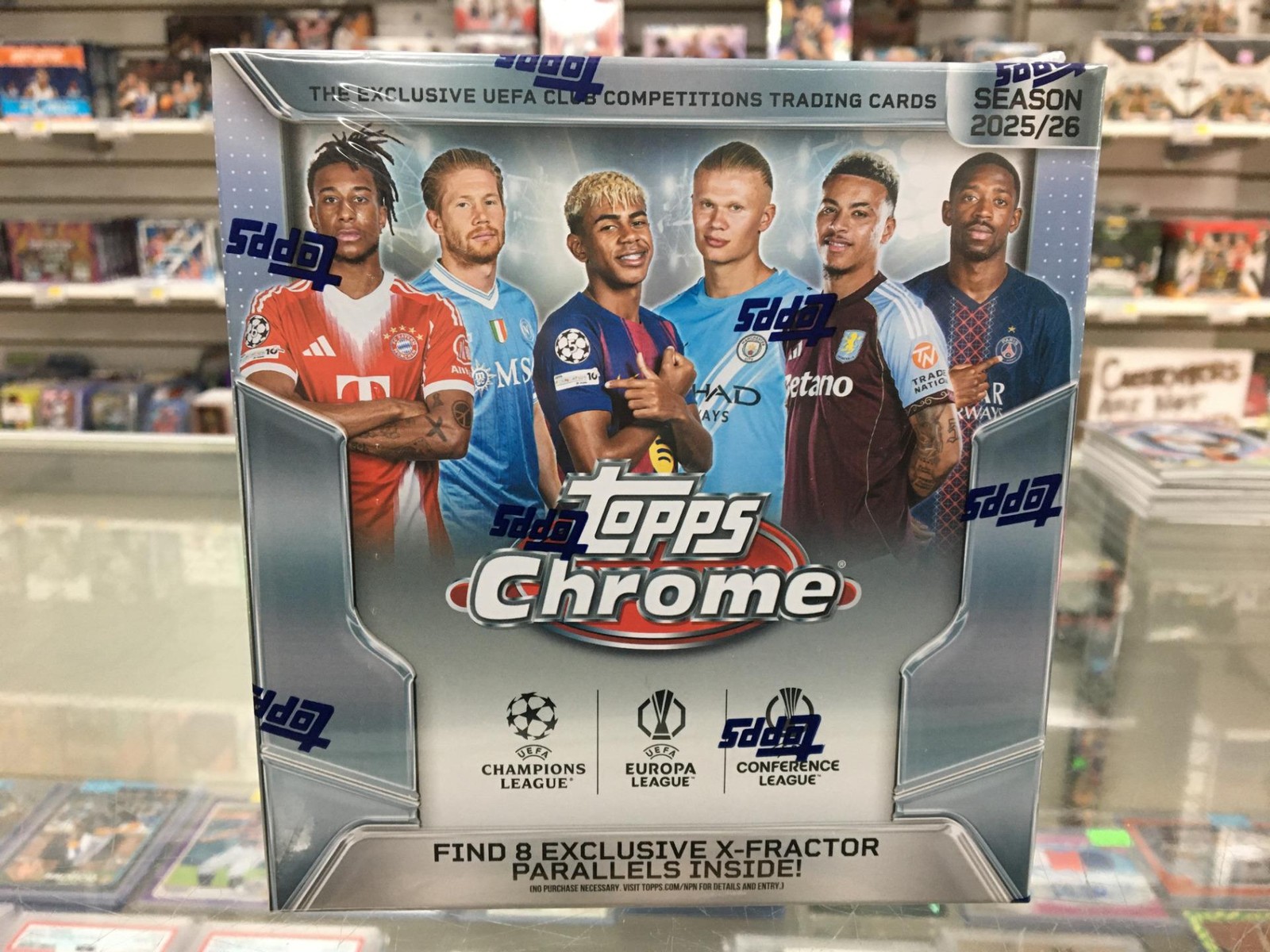 2025-26 Topps Chrome UEFA Club Competitions Mega Box Factory Sealed SHIPS FREE!!