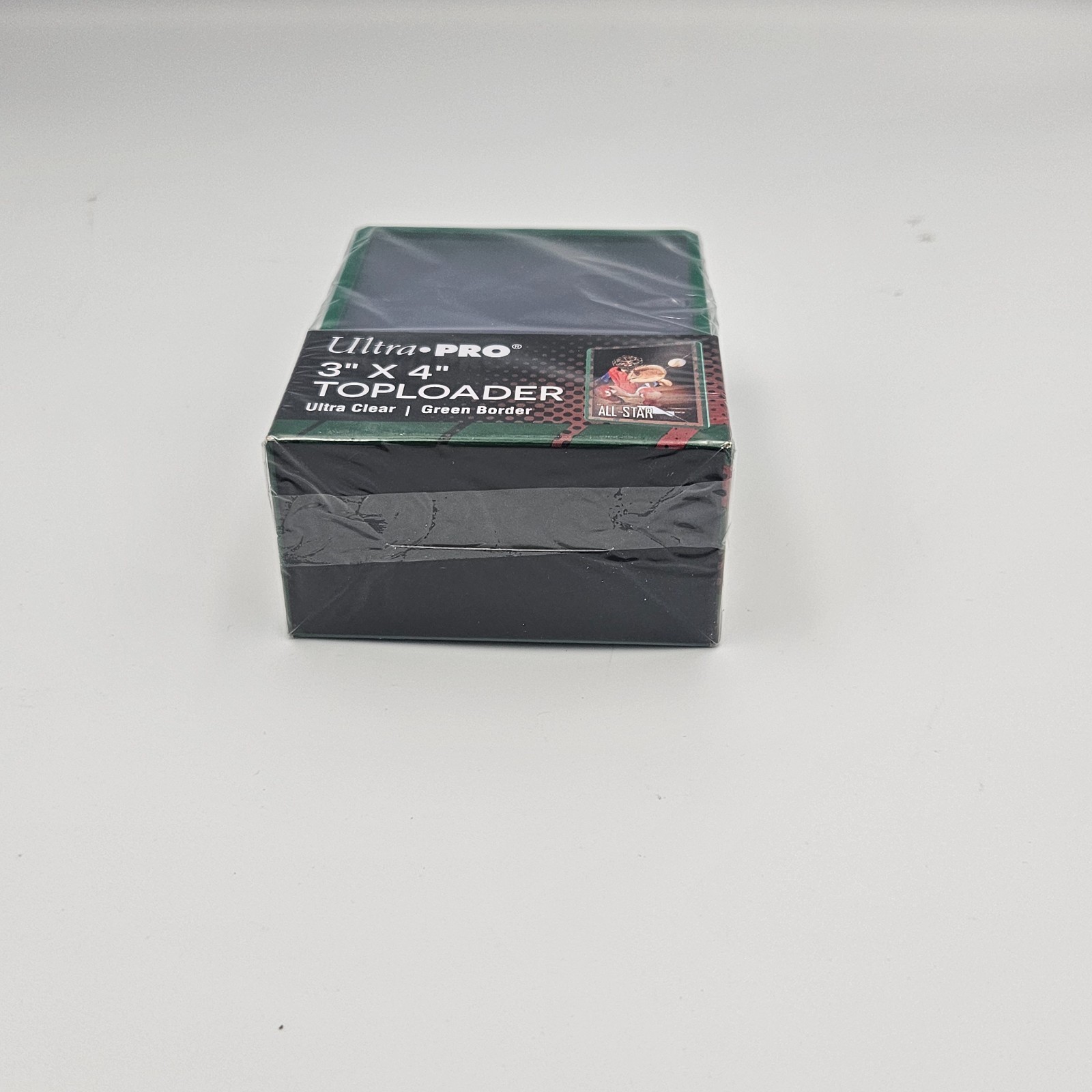 NEW SEALED – 100 Ultra Pro GREEN Regular 3 x 4 Toploaders + 100 Penny Sleeves