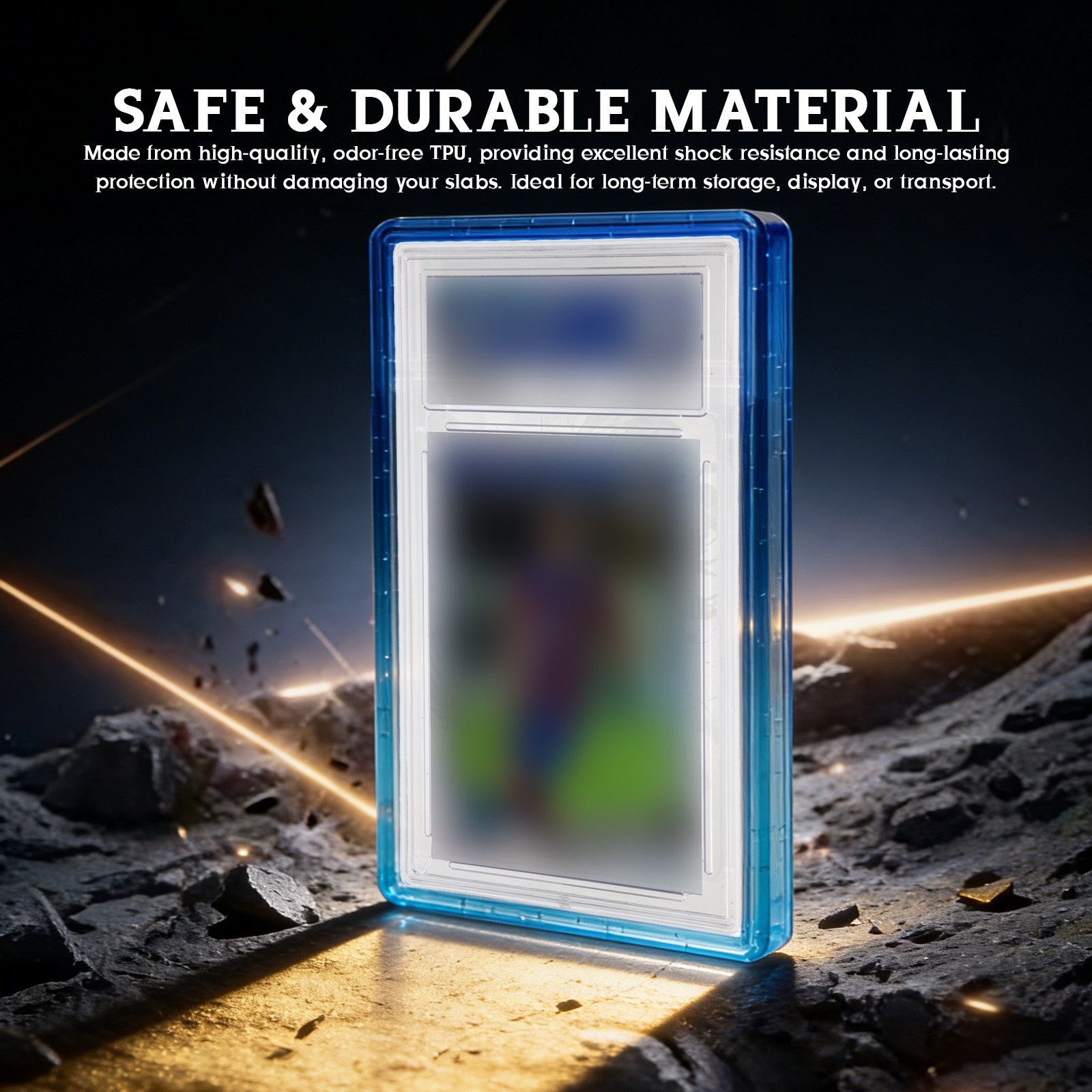 Graded Card Slab Bumper Guard Protector TPU Case w/ Clear Back for ACE Trading