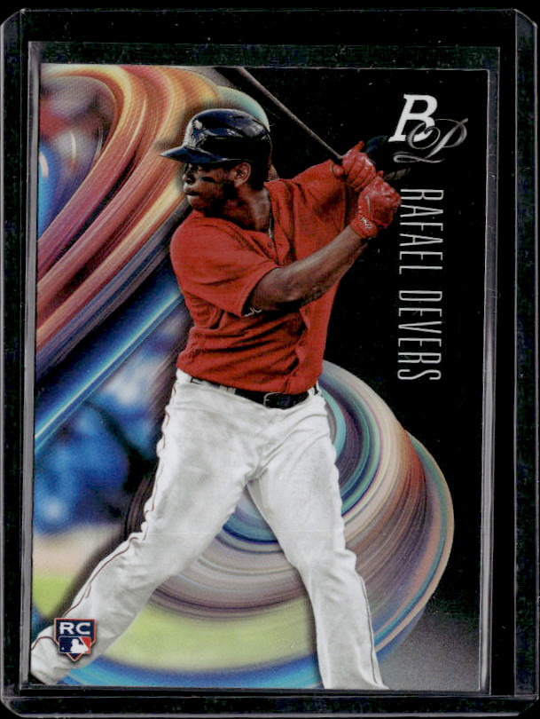 2018 Bowman Platinum – Base Batting #2 Rafael Devers (RC)
