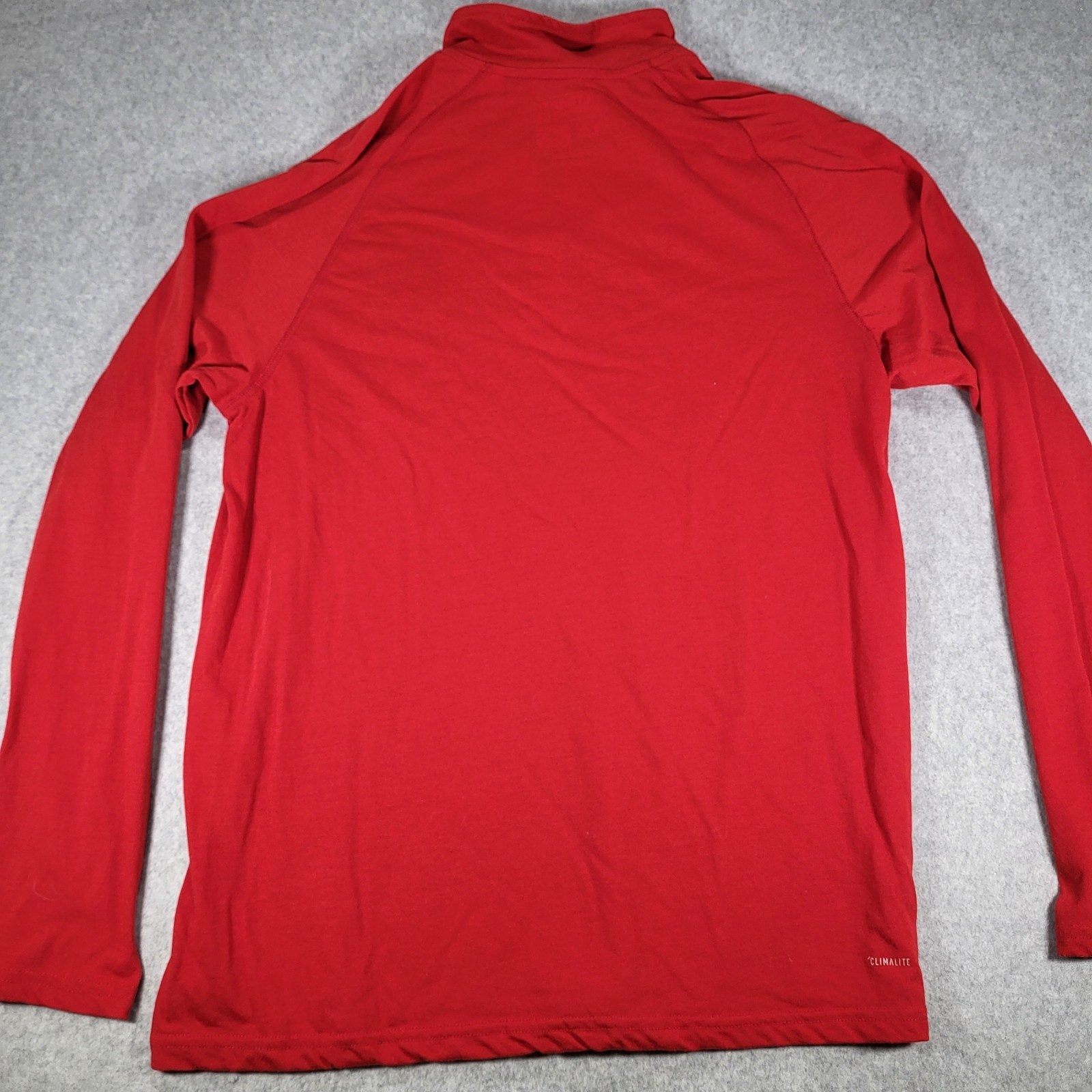Nebraska Cornhuskers Adidas Ultimate Tee 1/4 Zip Long Sleeve Mens Large Red