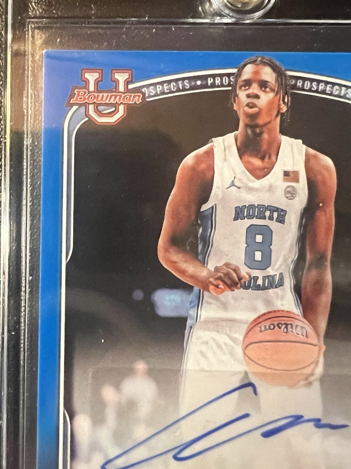 2025-26 Bowman U Caleb Wilson 1st Bowman Blue Autograph Card 143/150 Draft Pick!