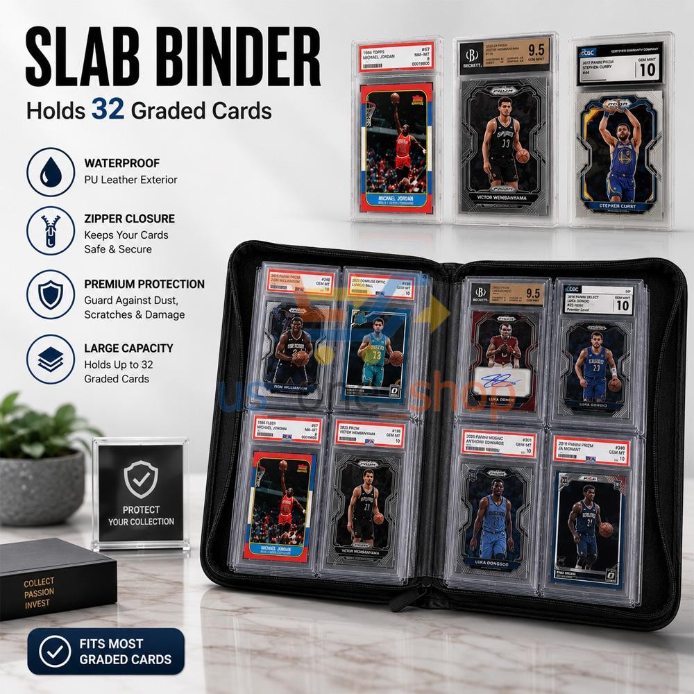 PSA Slab Binder Holds 32 PSA Slabs 4-Pocket Graded Card Binder Storage Protector