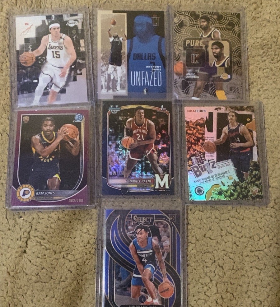 Topps 2024-25 NBA 7-Card Lot Chrome Select Hoops RC Inserts Reaves Davis