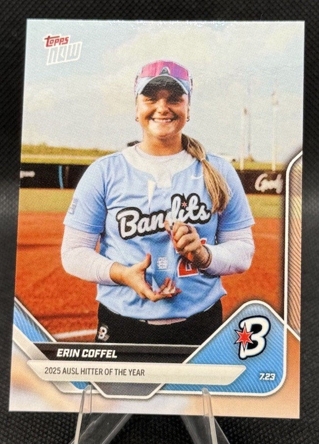 2025 Topps Now AUSL #25 Erin Coffel Bandits Hitter Of The Year