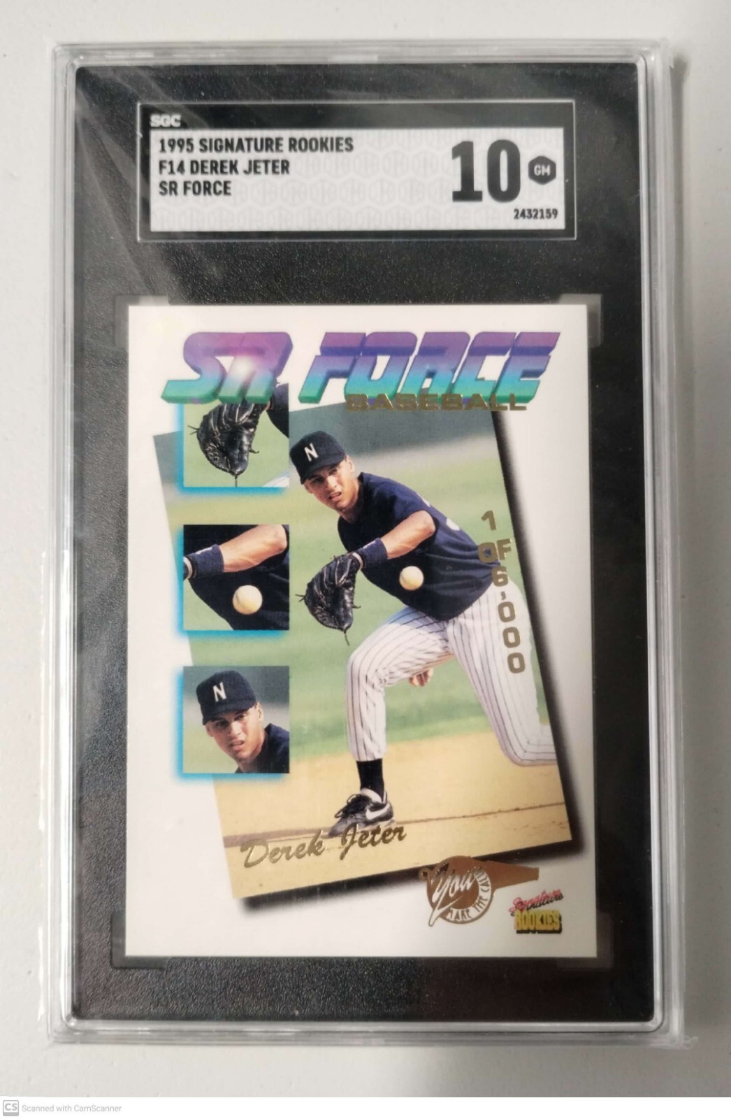 1995 Derek Jeter Signature Rookies #F14 SR Force Yankees SGC 10