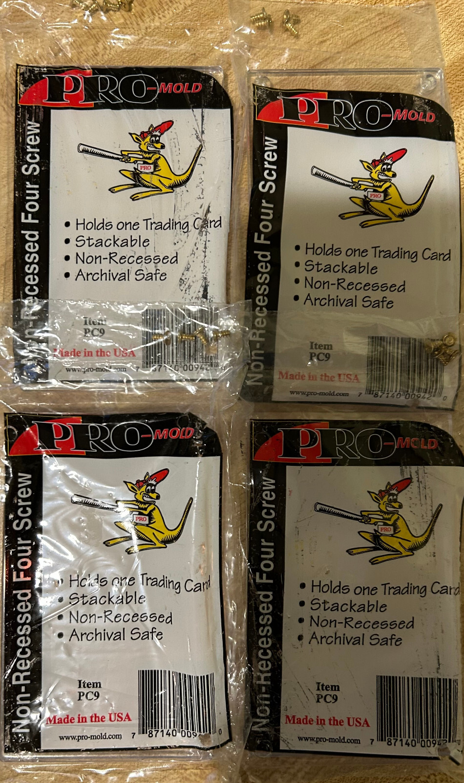Pro Mold PC9 Four 4 Screw Card Holder Non-Recessed Plastic New Sealed X 4