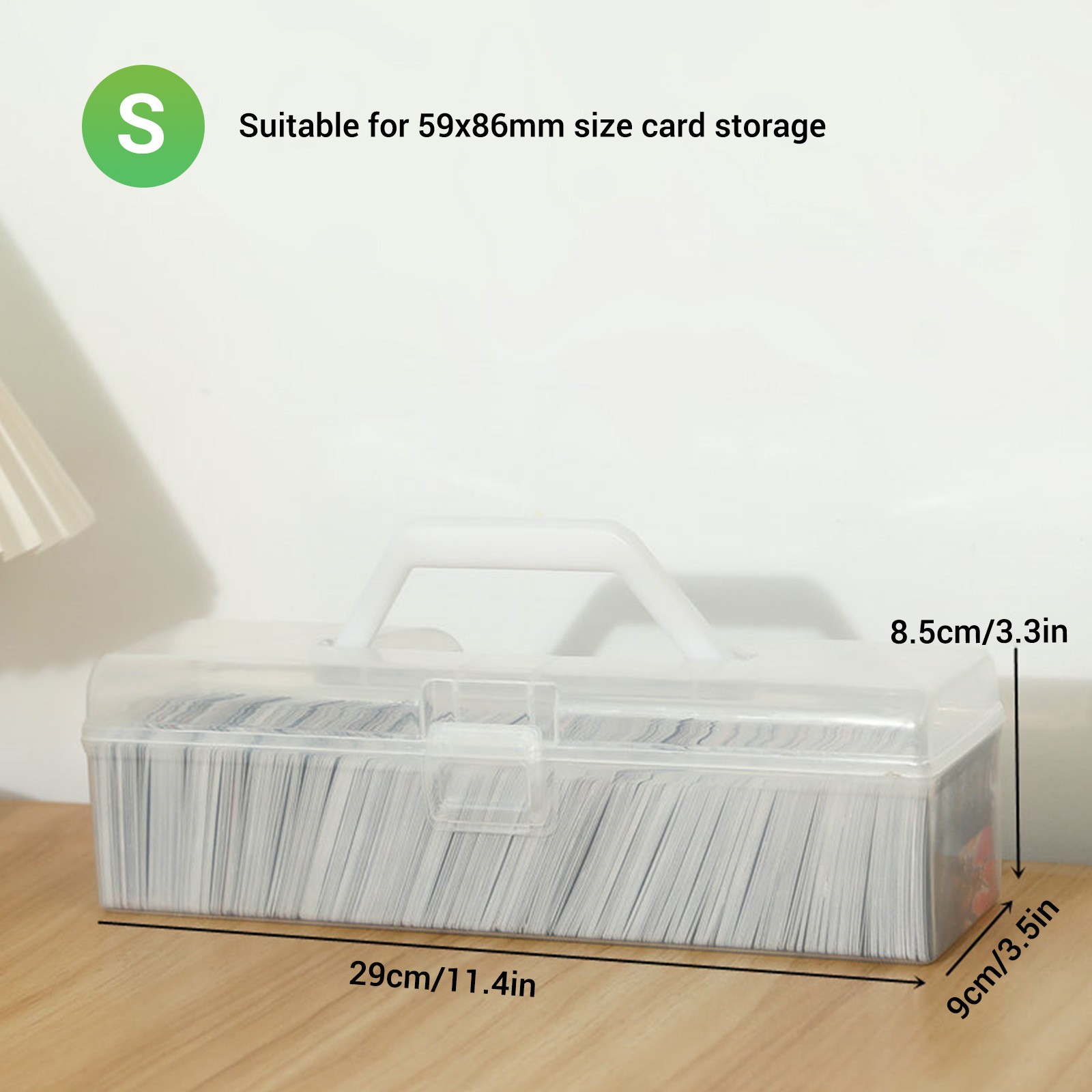 1-5PCS Clear Trading Card Storage Box Plastic Playing Card Case for Sports Cards