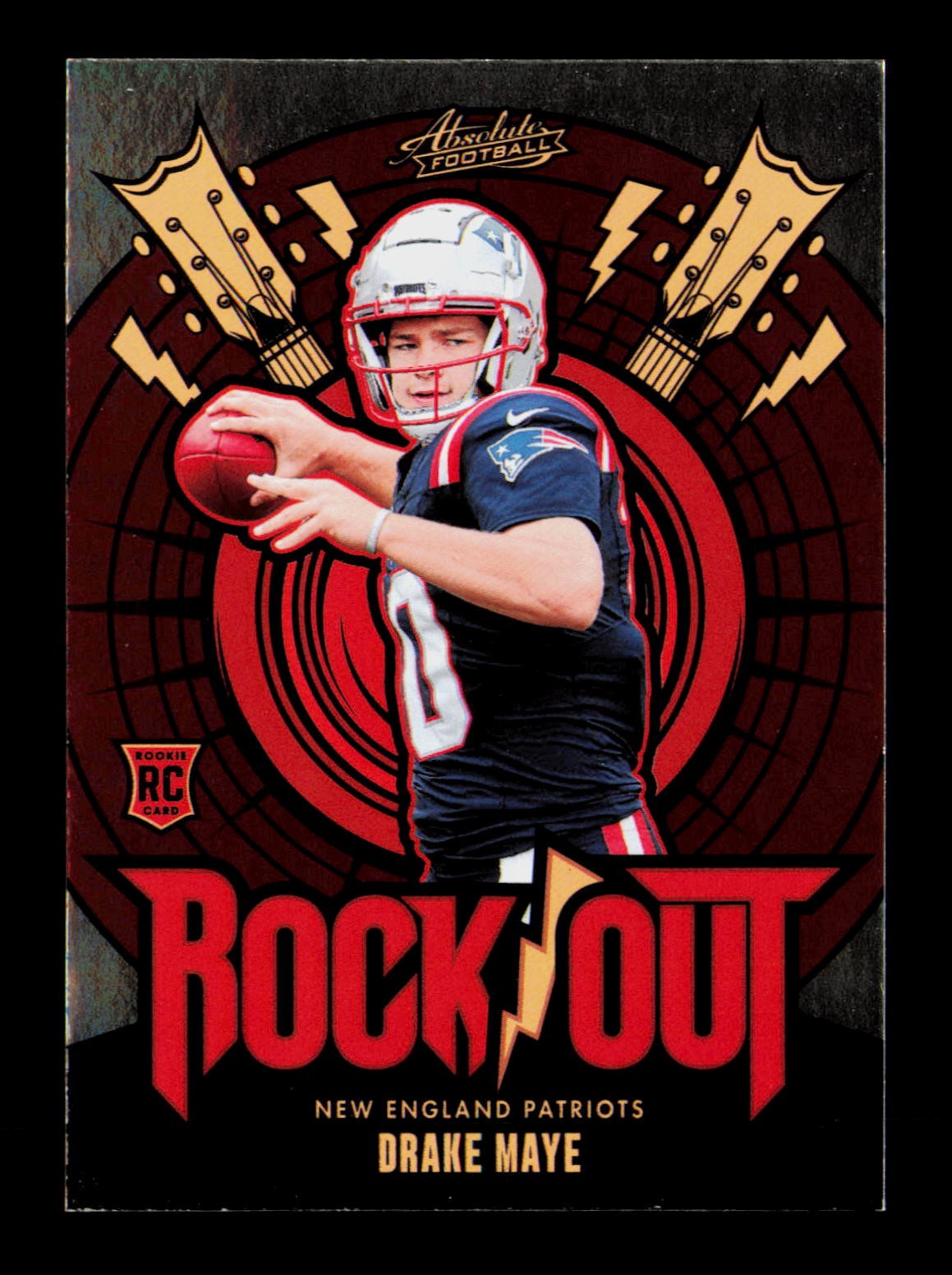 2024 Panini Absolute #RO-DME Drake Maye Rock Out