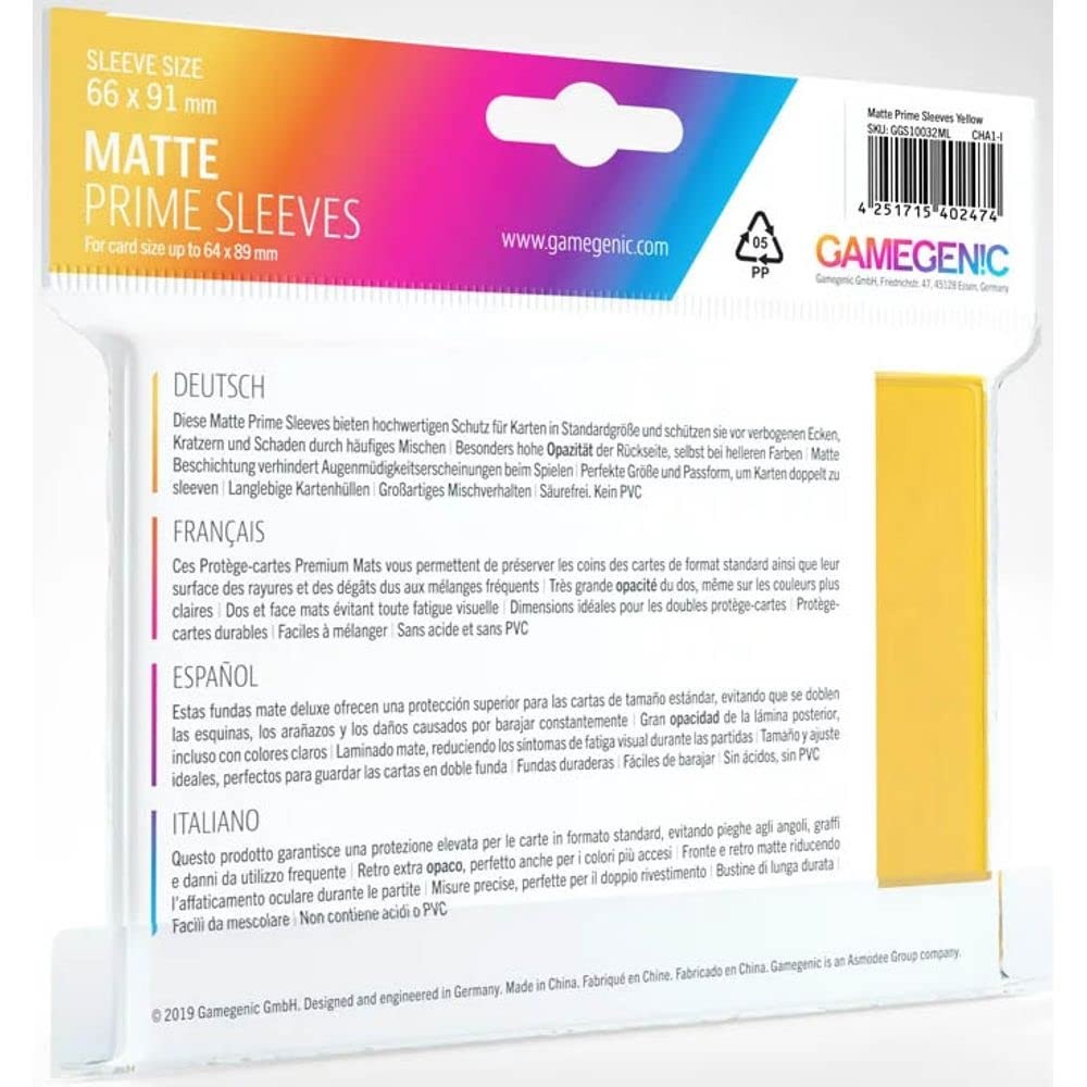 Matte Card Sleeves 100 Pack Standard Size 66x91mm for TCG and LCG Games