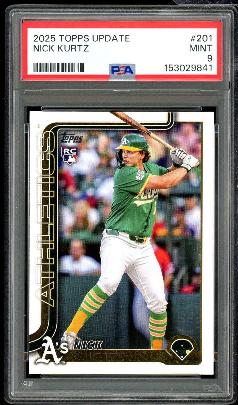 Nick Kurtz Card 2025 Topps Update #201 PSA 9