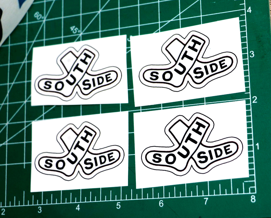 x4 Chicago White Sox SOUTHSIDE City Connect *CUSTOM* Baseball Decals 2″ x 1.2″