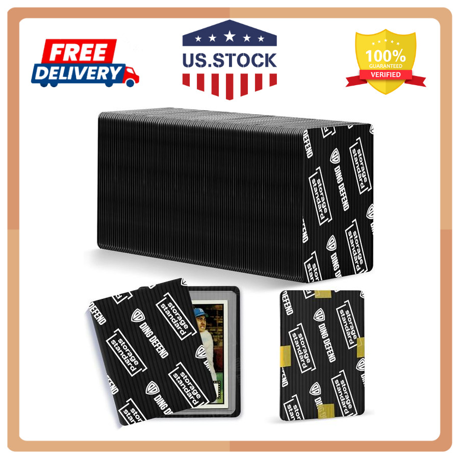 Ding Defend 110-Pack Trading Card Protector Shipping – 3.5 x 4.5 Inch Black Hobb