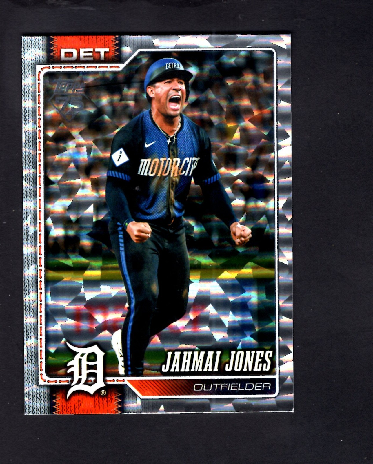 2026 Topps Series 2 Silver Crackle Foil Card #591 – Jahmai Jones Tigers