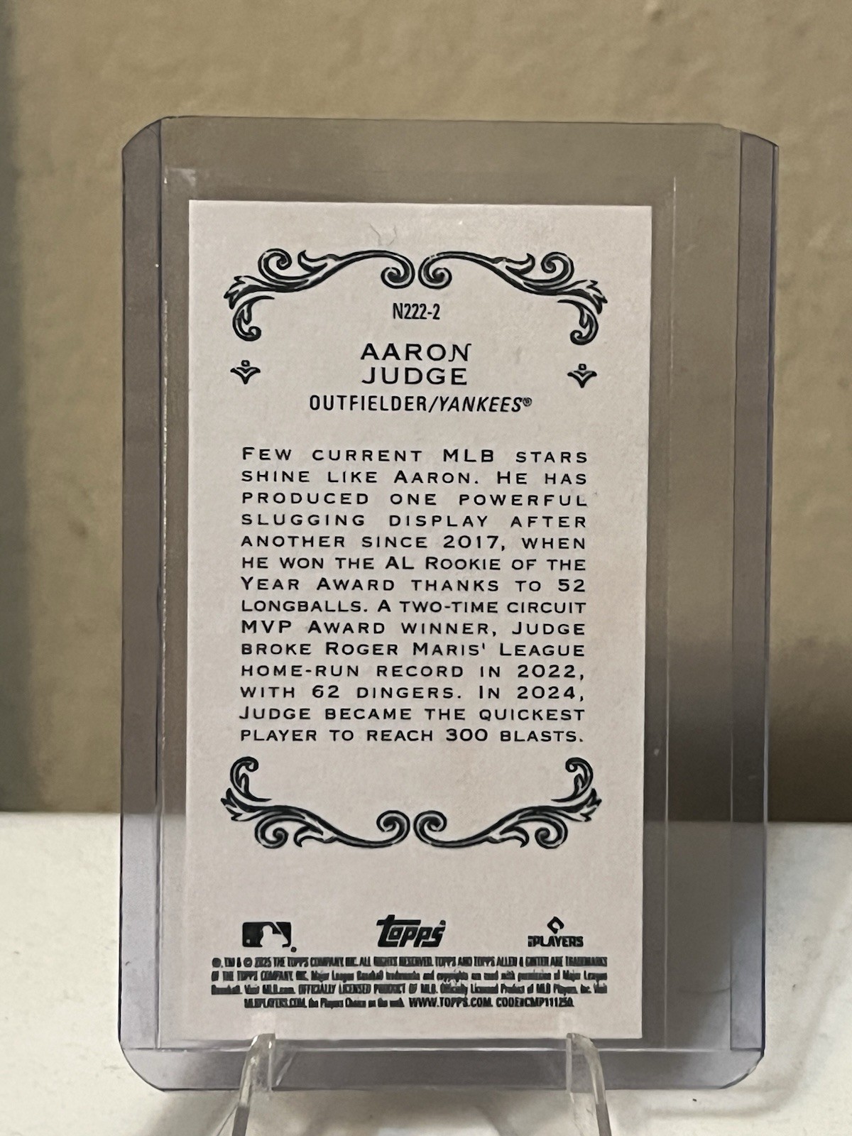 2025 Topps Archives Aaron Judge Stand-Up #64SU-1 Gold /50! & Free Mini For Buyer