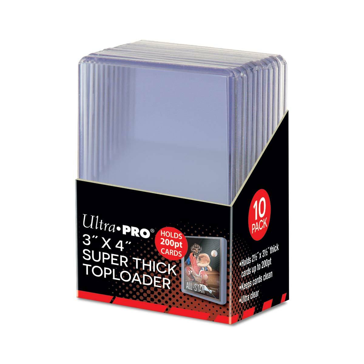 Ultra Pro 3″ x 4″ Super Thick 200PT Toploader 10ct 15286
