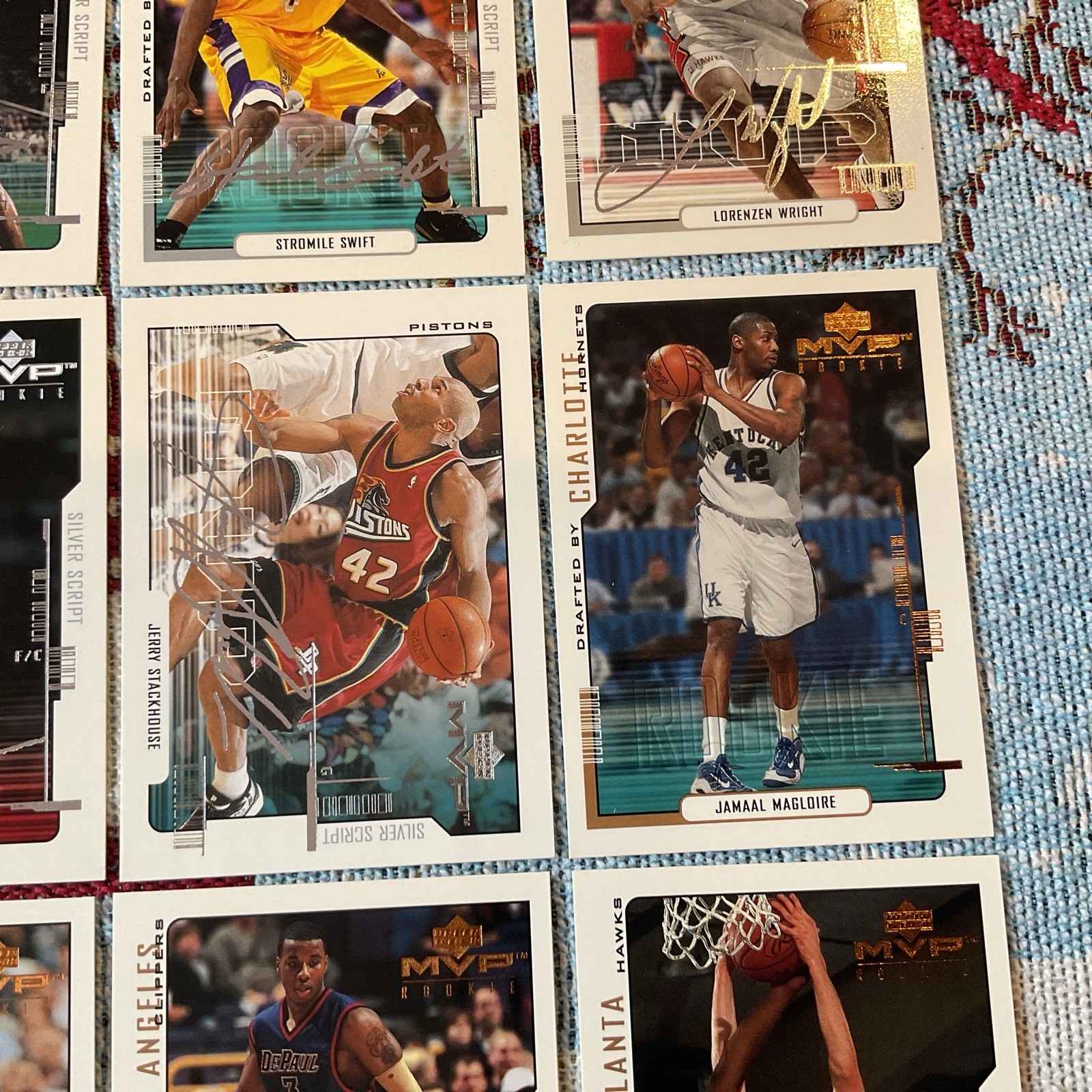 1999-00 Upper Deck MVP SILVER SCRIPT AND REG Basketball Lot Of 12 SEE List.