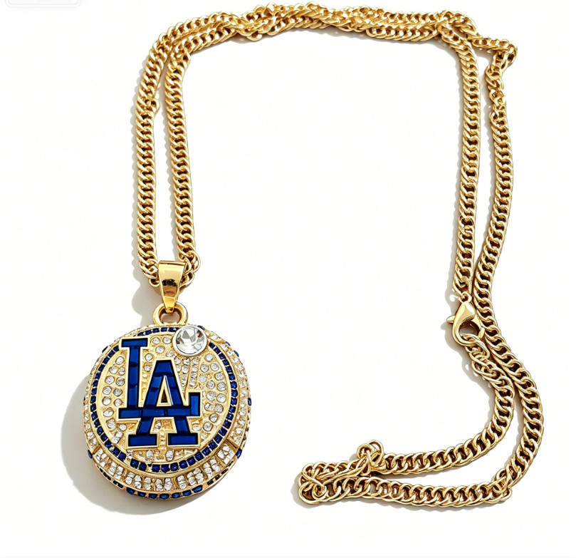 Los Angeles Dodgers 2025-2026 MLB Championship Necklace Pendant