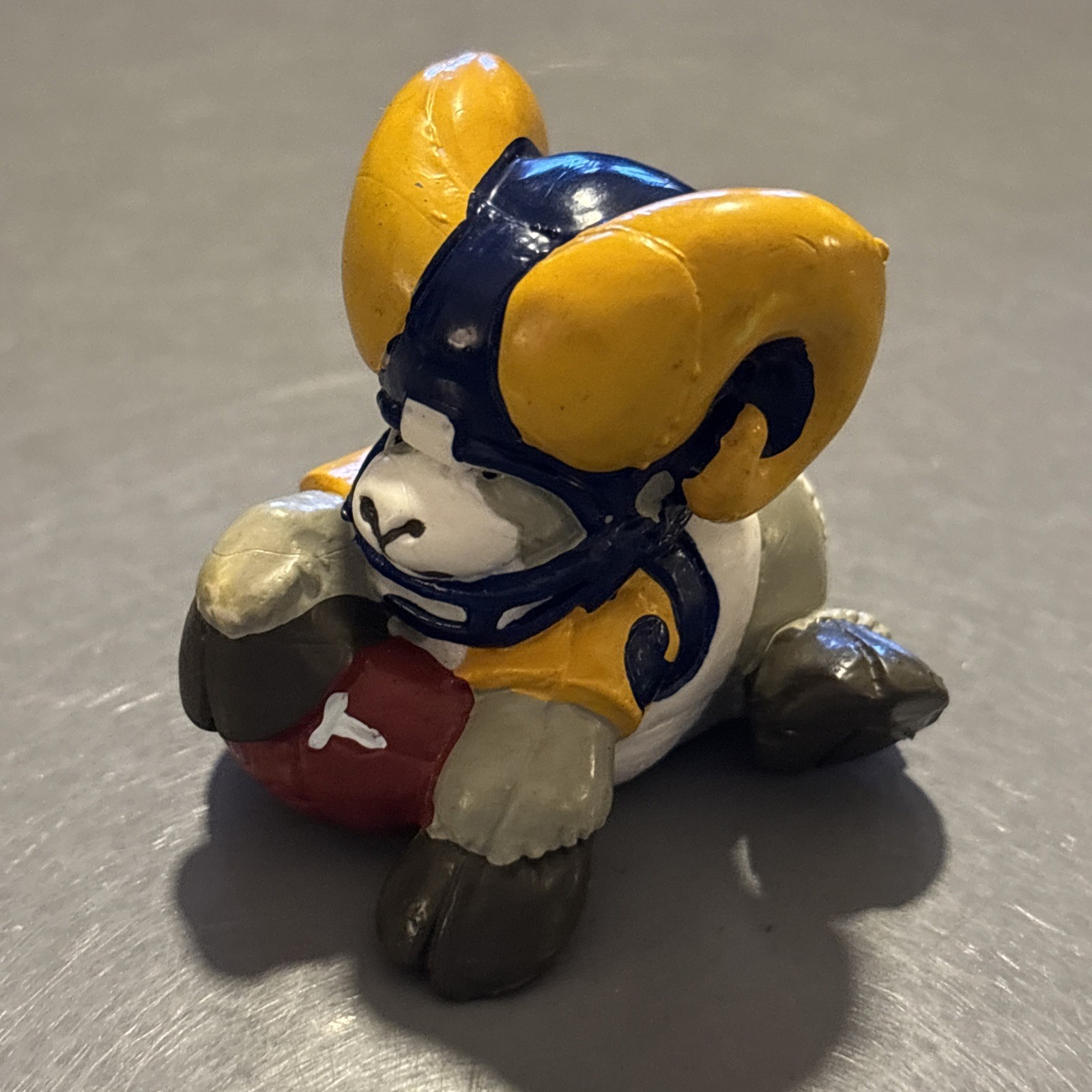 Vintage 1983 NFL Huddles LOS ANGELES RAMS Mascot 2” Tall PVC Figure