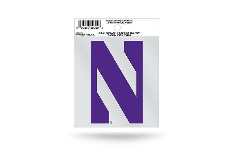 Northwestern Wildcats Static Cling Sticker NEW!! Window or Car! NCAA 3×4 Inches