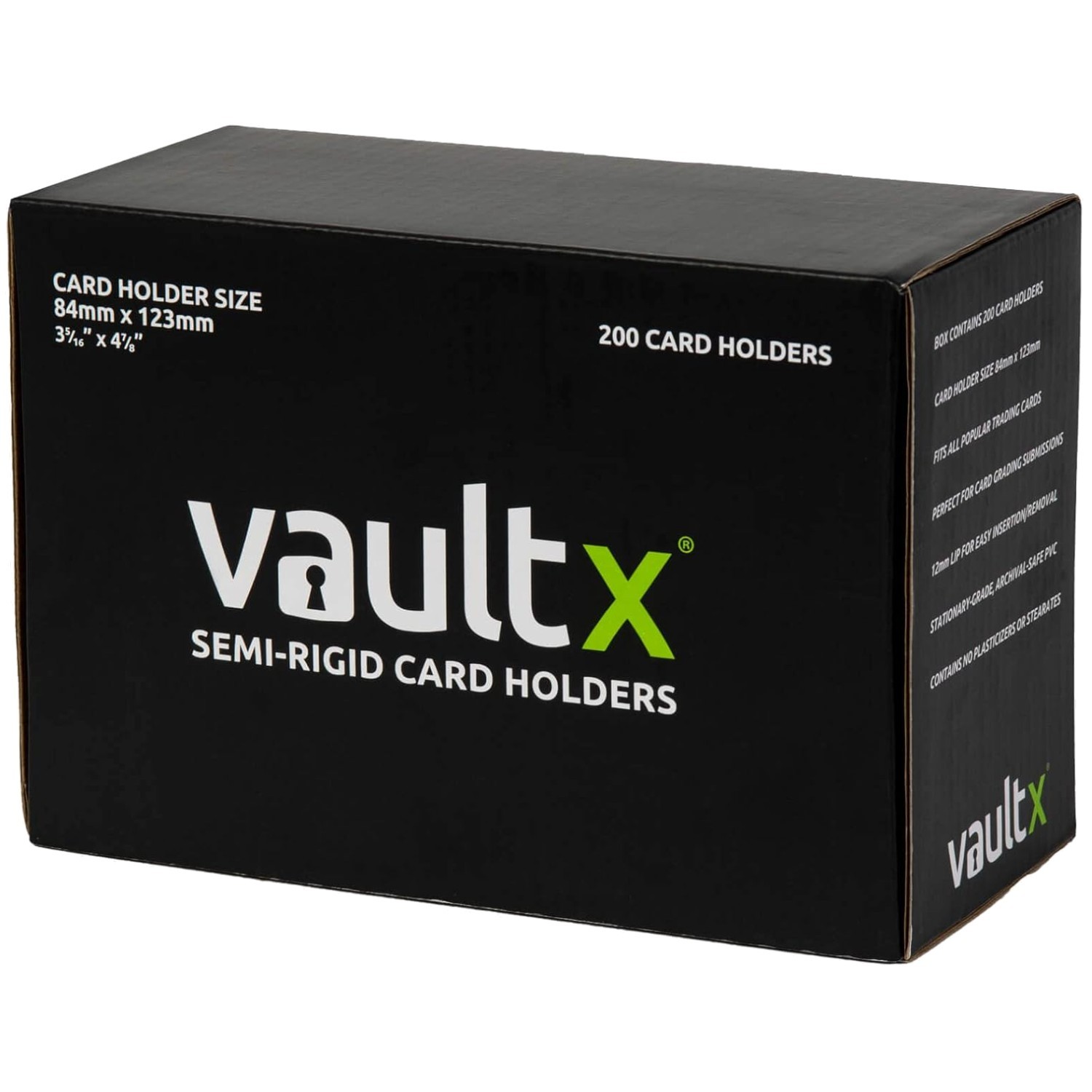 Semi-Rigid Trading Card Holders 200 Pack – Clear Plastic
