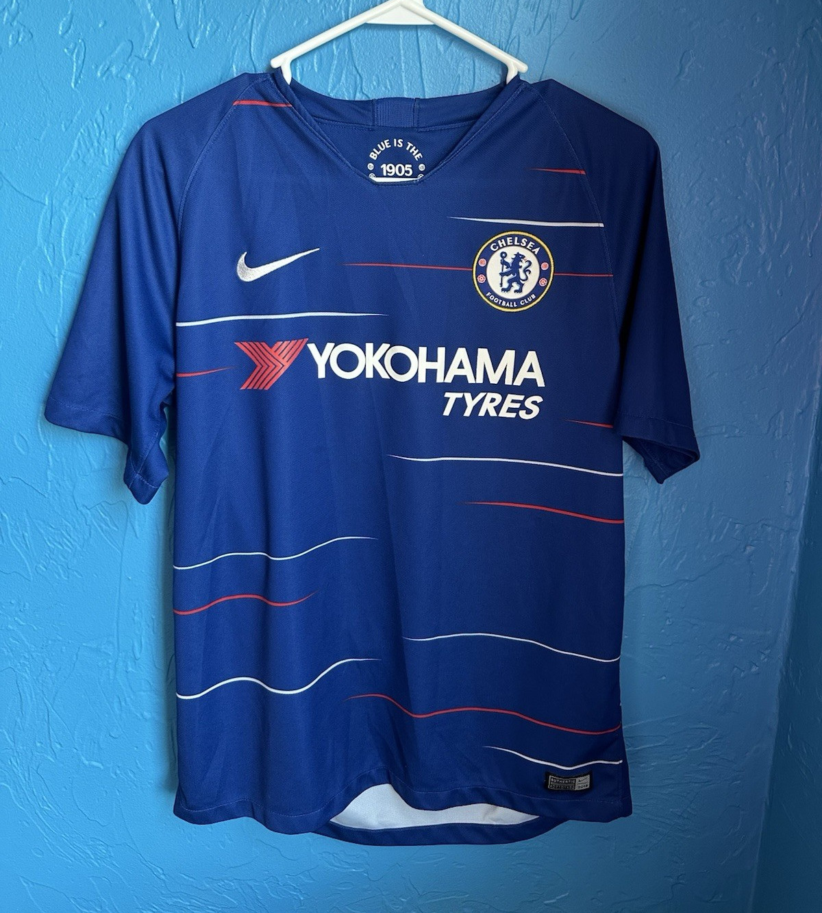 Nike Chelsea Eden Hazard #10 Soccer Jersey Blue Size Mens Small