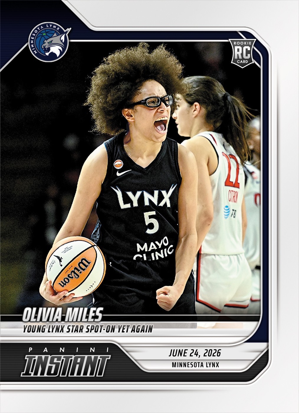 2026 Panini Instant WNBA #190 Olivia Miles Minnesota Lynx RC PRESALE