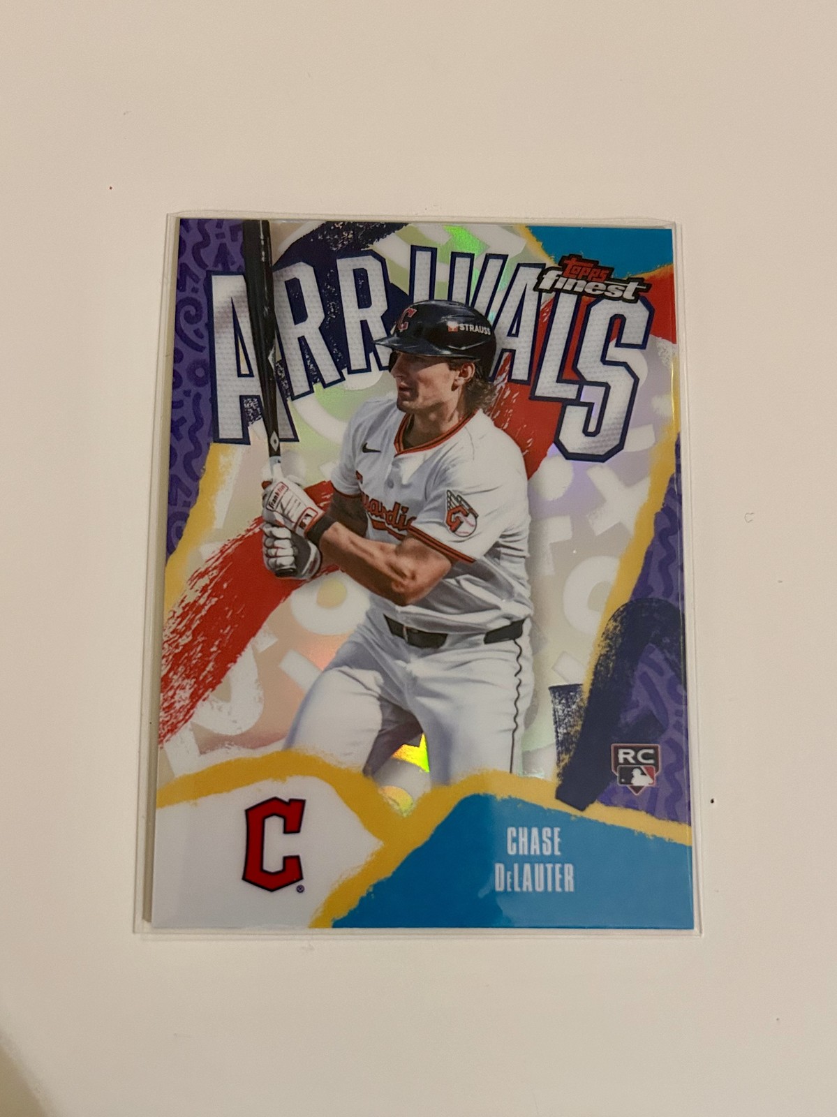 Chase DeLauter RC 2026 Topps Finest Arrivals Refractor #A-24 Guardians