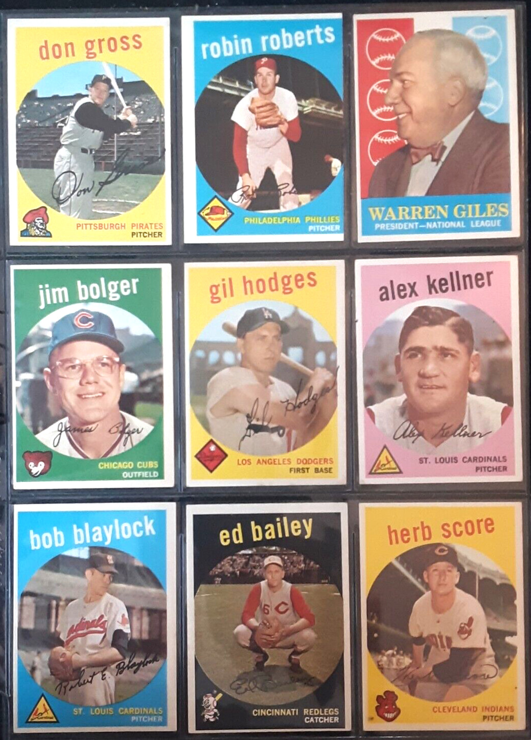 Nine Collector’a 1959 Topps Baseball Excellent To Near Mint Cards Page 10