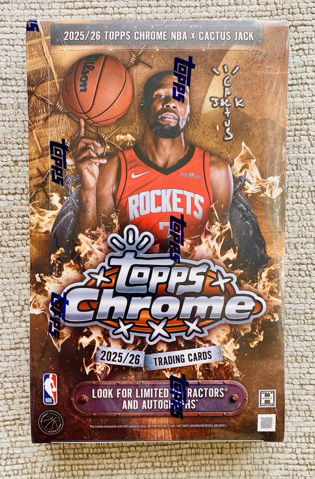 2025-26 Topps Chrome Cactus Jack Basketball HOBBY BOX – SEALED