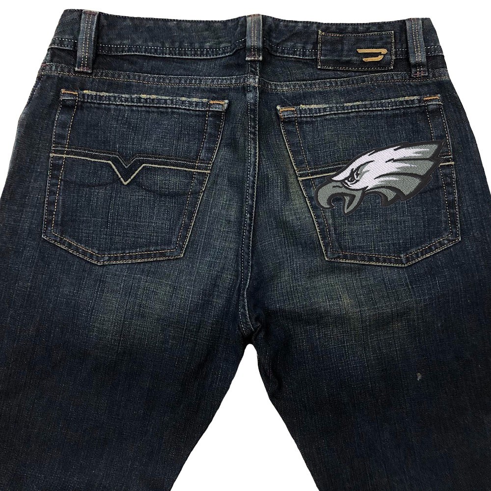 Wholesale Philadelphia Eagles Logo Size 4.5 in x 1.8 in Sew Iron on Patch DIY