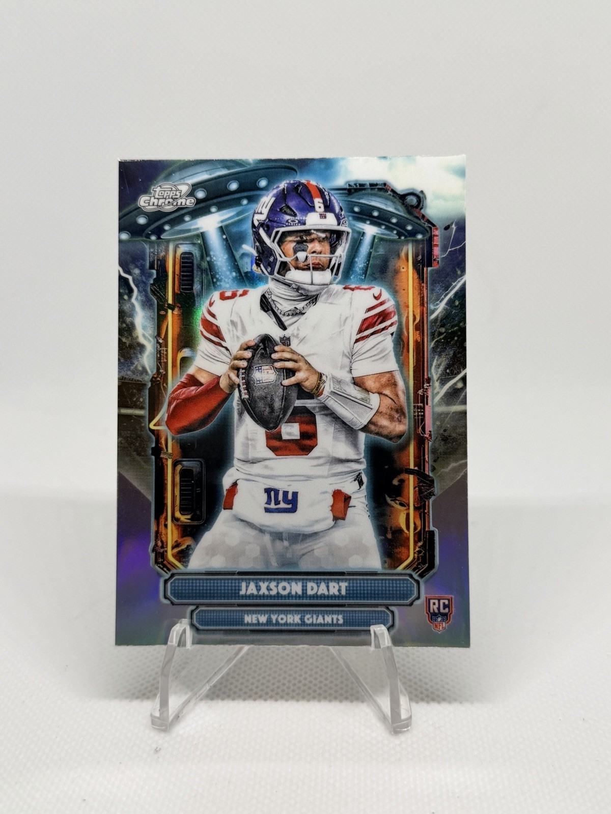 2025 Topps Chrome Cosmic – Jaxson Dart Extraterrestrial Talent SP ET-2 RC Giants