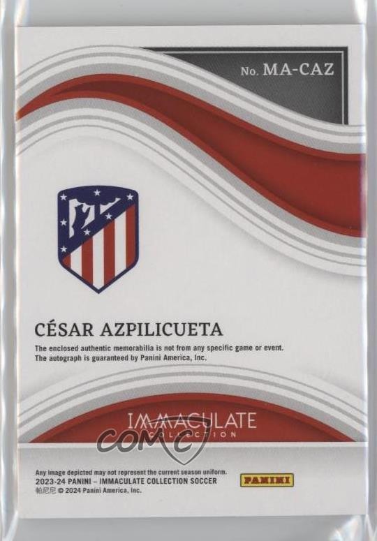 2023-24 Panini Immaculate Memorabilia 32/99 Cesar Azpilicueta César Auto 0sc3