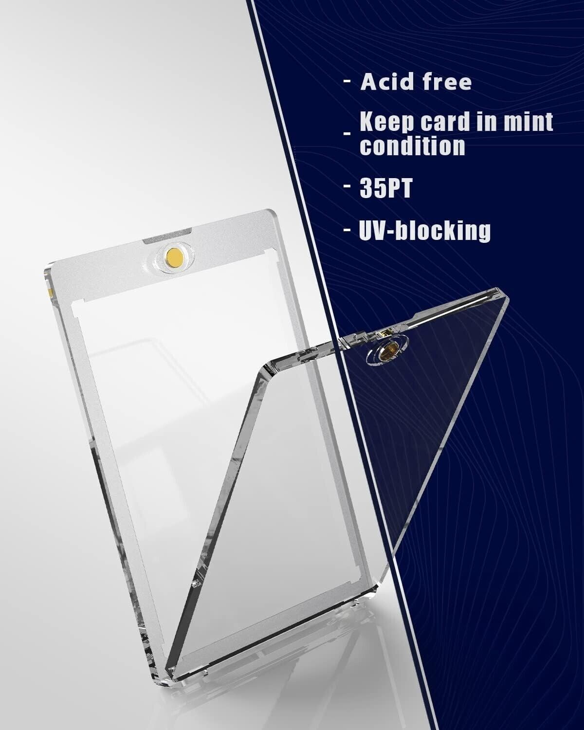 200 Pack Magnetic One Touch Card Holder For 35PT Standard Sports Trading Cards