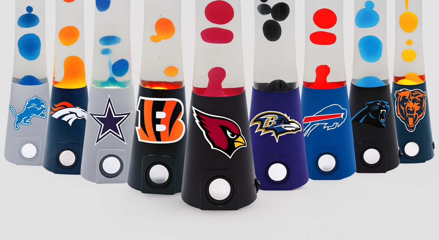 [NEW] NFL Team Magma Lamp Bluetooth Speaker 16.5″ Lava Lamp – Choose Team