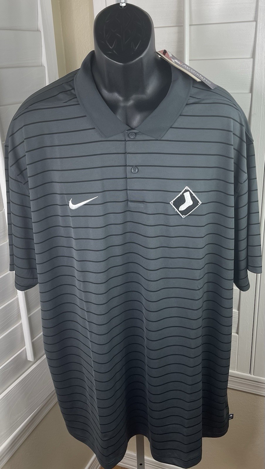 Nike Dri-Fit MLB Chicago White Sox Authentic Collection Striped Polo – Men’s 3XL