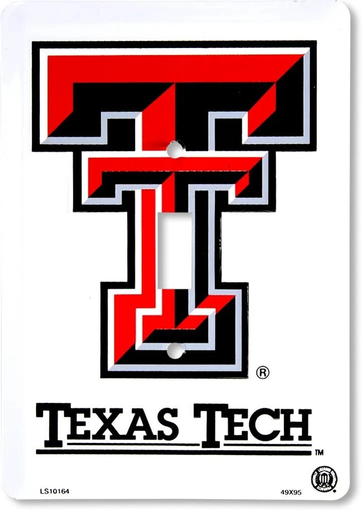 Texas Tech Red Raiders Embossed 4.2″x6″ Aluminum Single Light Switch Plate Cover
