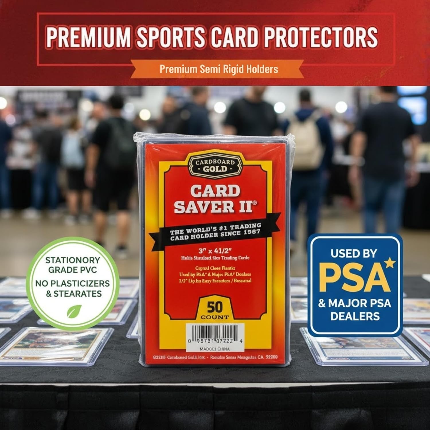 Preserve Your Collection with Card Saver 2 – 200 Clear Semi-Rigid Holders
