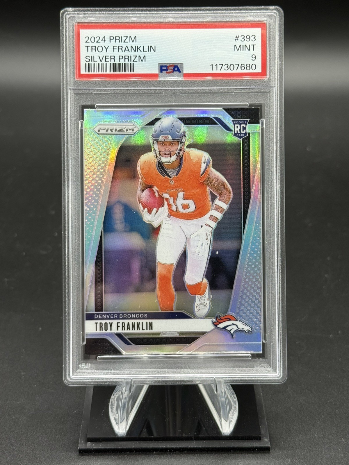 2024 Panini Prizm Troy Franklin Silver Prizm PSA 9 Rookie Broncos 🔥🔥