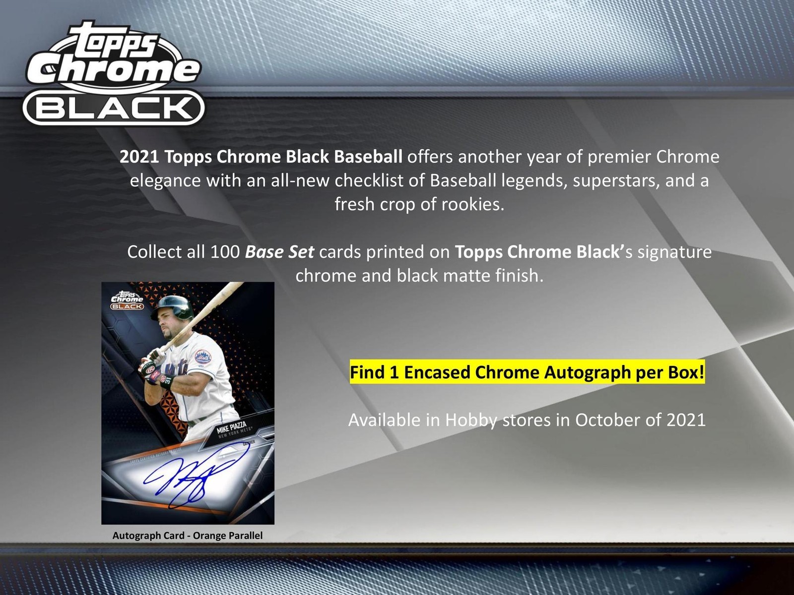 2021 Topps Chrome Black Baseball Factory Sealed HOBBY BOX (1 Auto/Box) QTY AVAIL